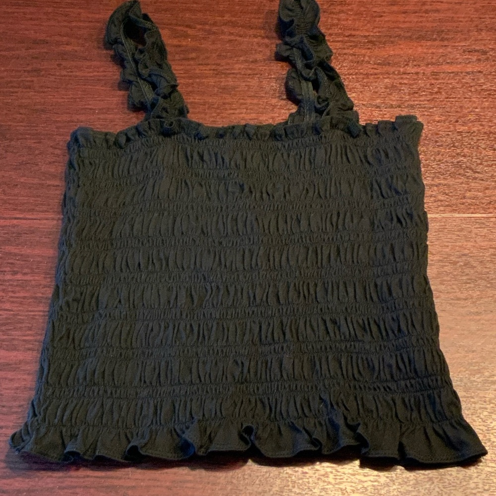 Black Ruffle Women's Top XS